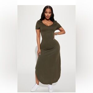 Olive maxi dress